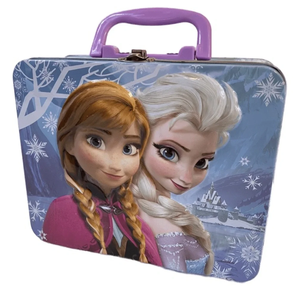 Vintage Frozen Disney Lunchbox Metal  School Lunchbox Travel Tin Lunch Bag Box